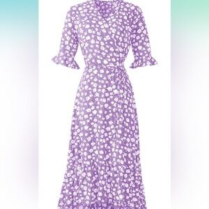Crocus lavender wrap dress
